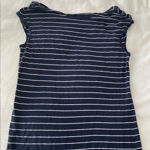 Michael stars navy/white striped tee OS